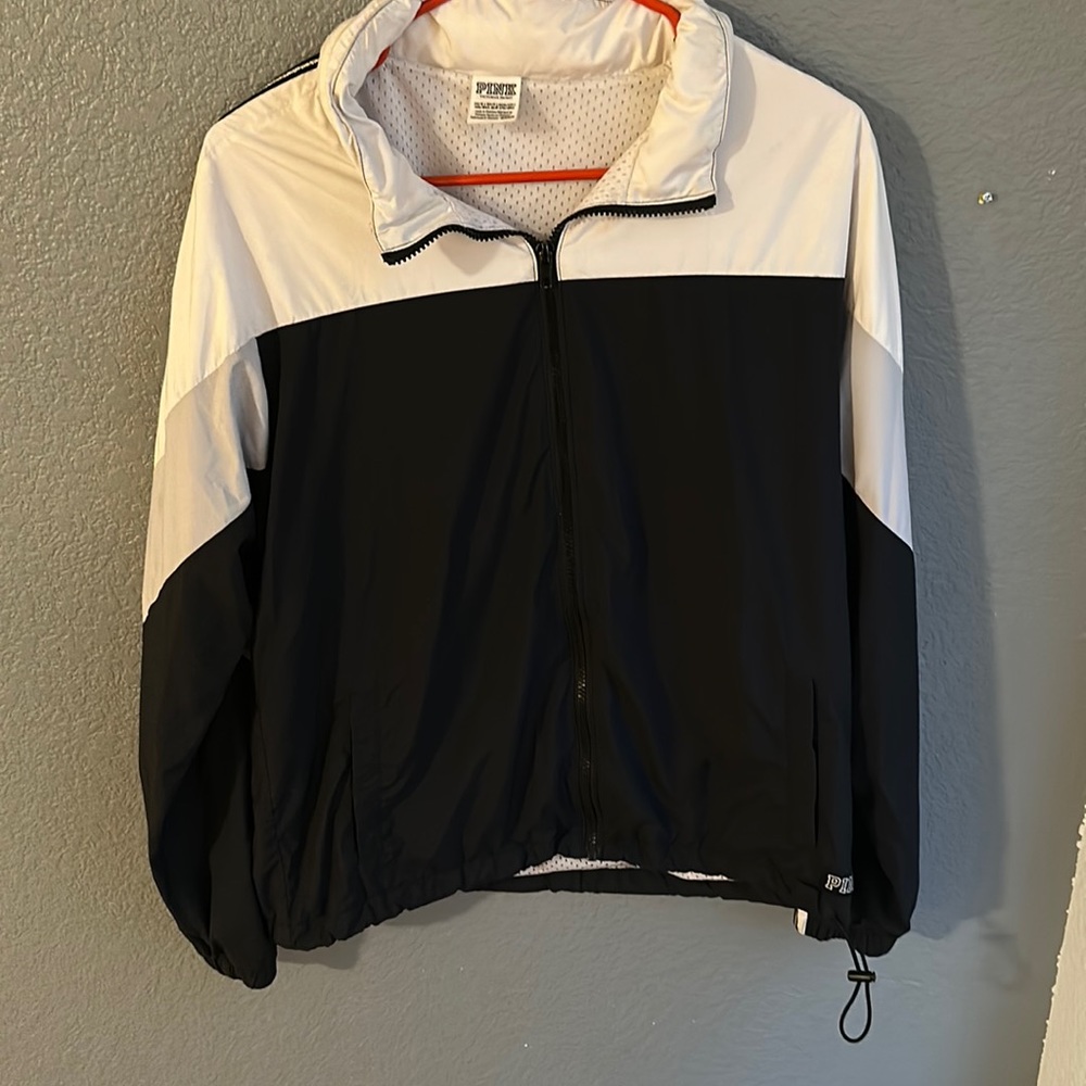Adorable zip up wind breaker from PINK